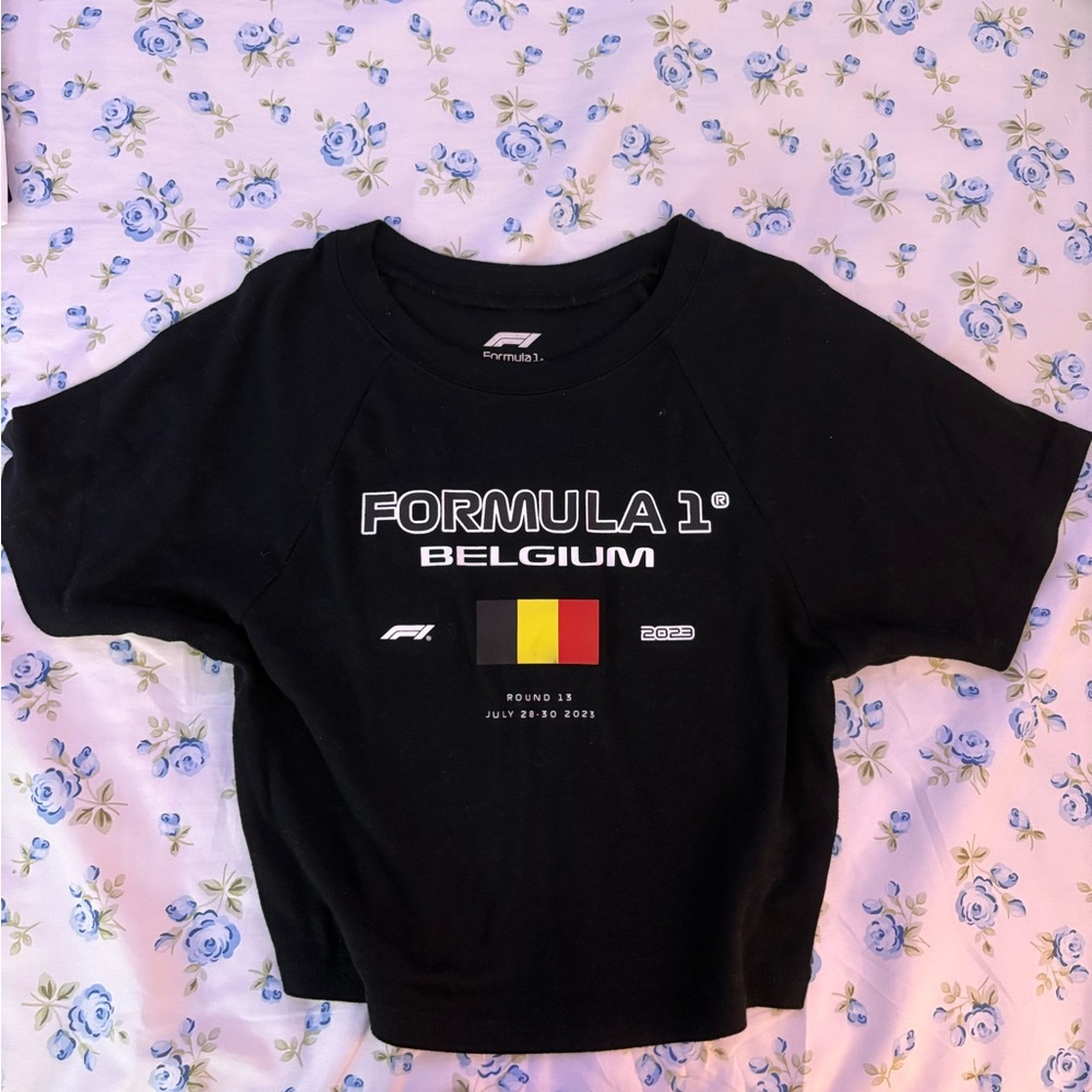 PacSun Formula 1- Black Baby Tee